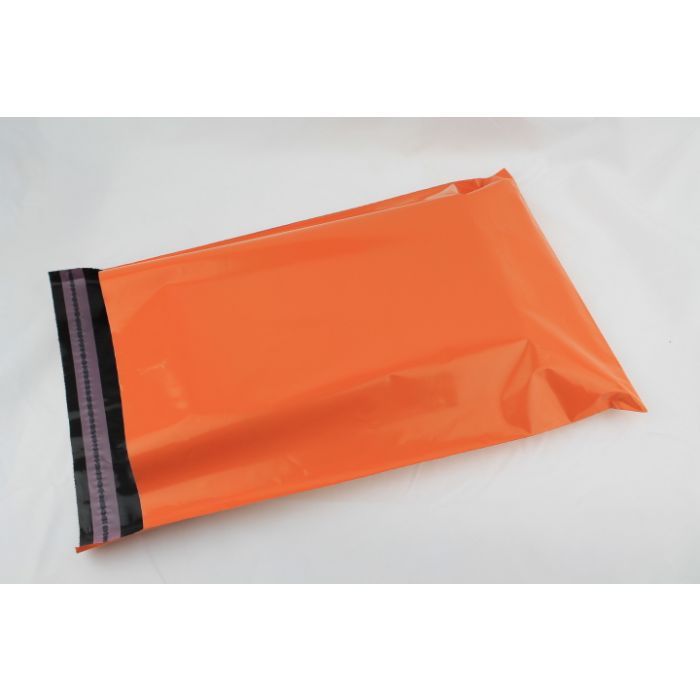 250 Orange poly plastic mailing bag, size 355mm x 508mm large mailing bag 