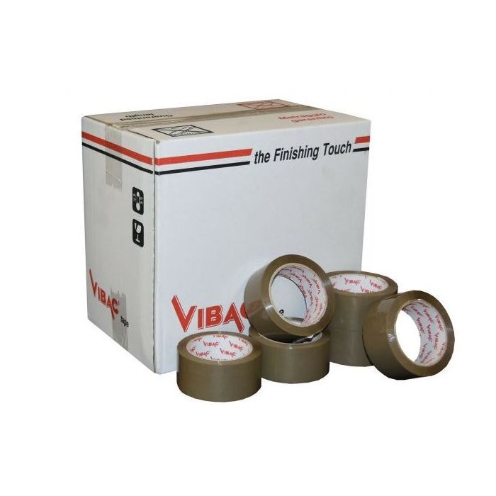 36 Rolls of Vibac Premium Brown Parcel packaging tape 48 mm Brown tape, low noise H. Melt Glue for strong great adhesion