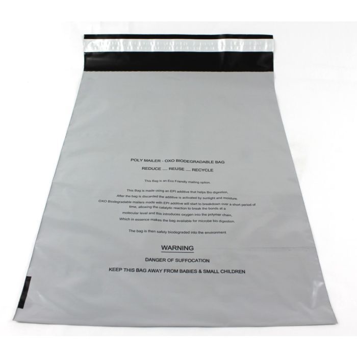 50 Large Grey Courier mailer bag size 550mm x 750mm, or 21.5" x 29.5" inches 