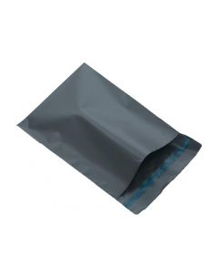 200 Grey plastic mailing courier bags, Size 230mm x 300mm